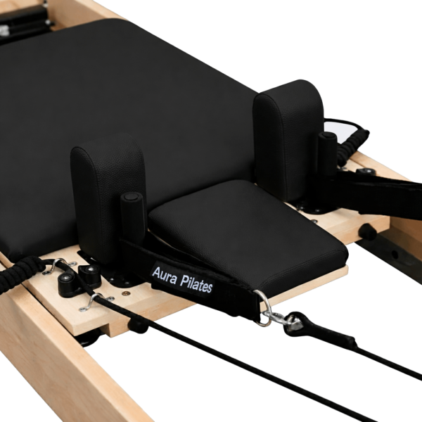 foldable oak wood pilates reformer | training pack