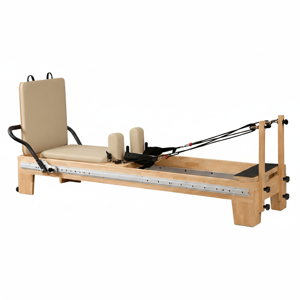 pilates reformer oak wood | harmonia blush pink