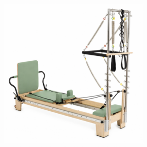pilates reformer oak wood tower module | harmonia blush pink