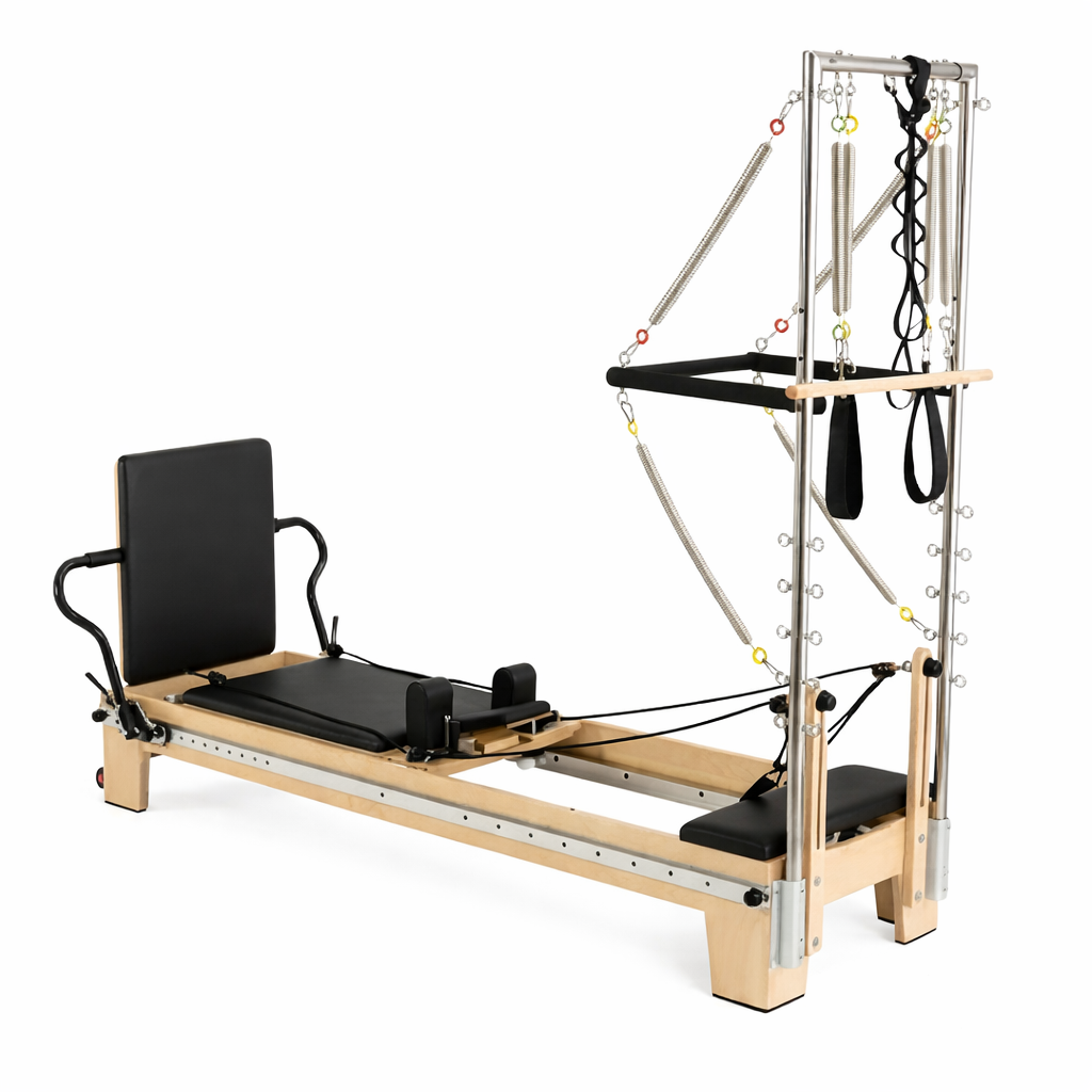 Pilates Reformer Oak Wood Tower Module | Harmonia