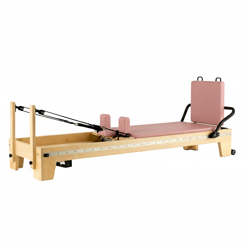 pilates reformer maple wood | signature blush pink