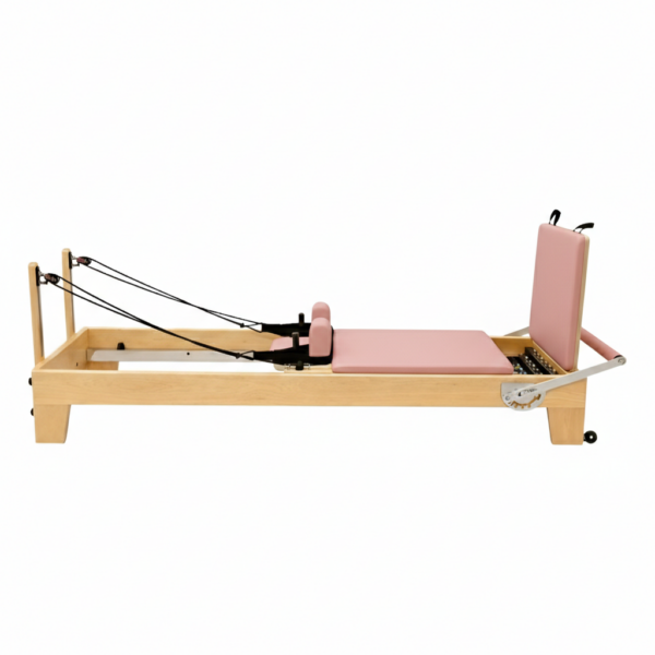 pilates reformer maple wood | harmonia blush pink
