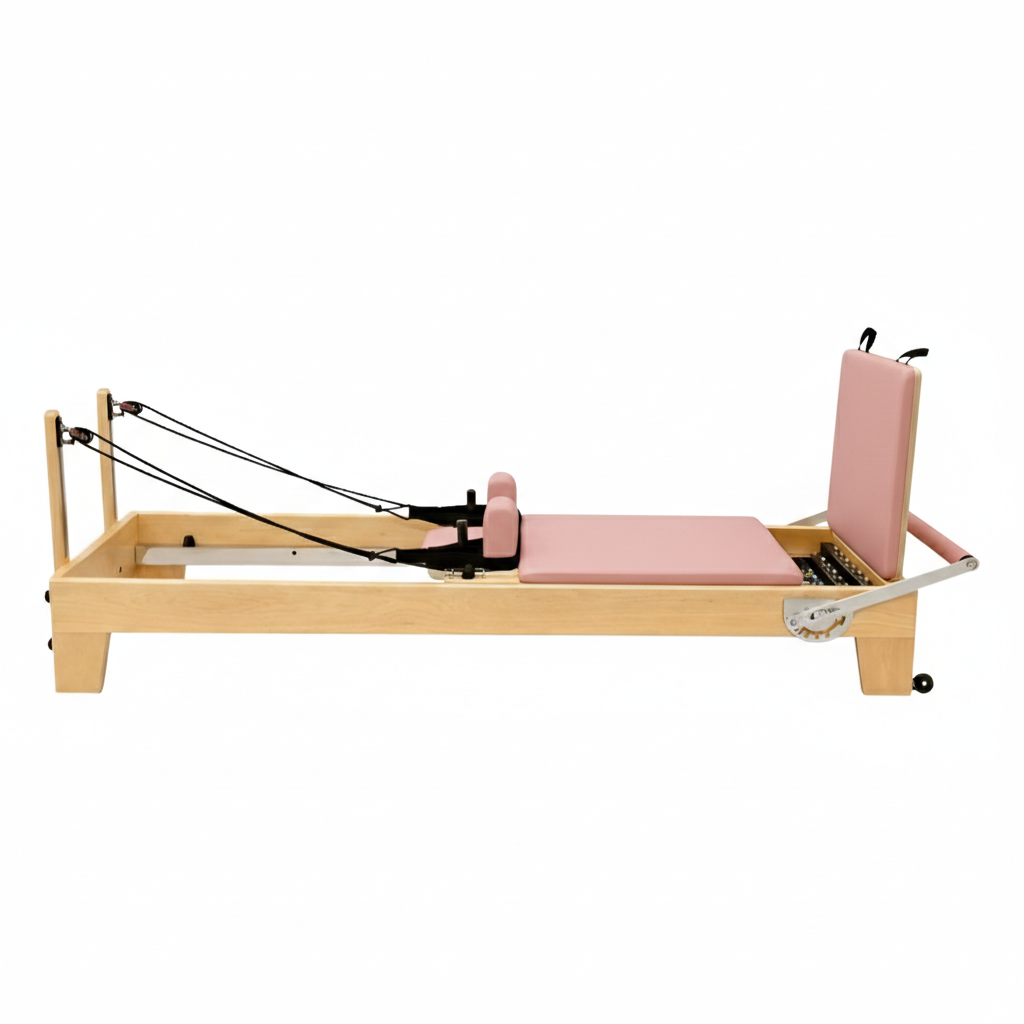 pilates reformer maple wood | harmonia blush pink