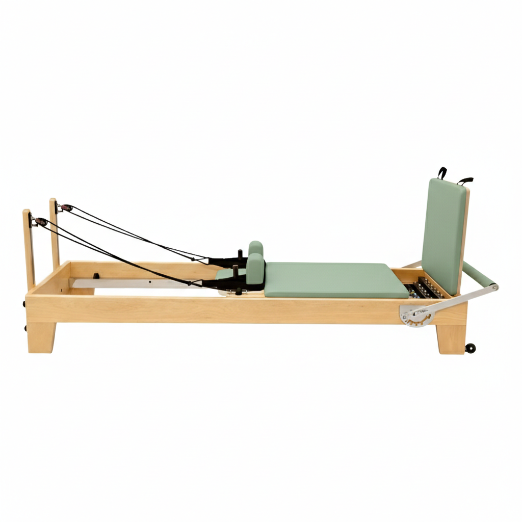 pilates reformer maple wood | harmonia blush pink