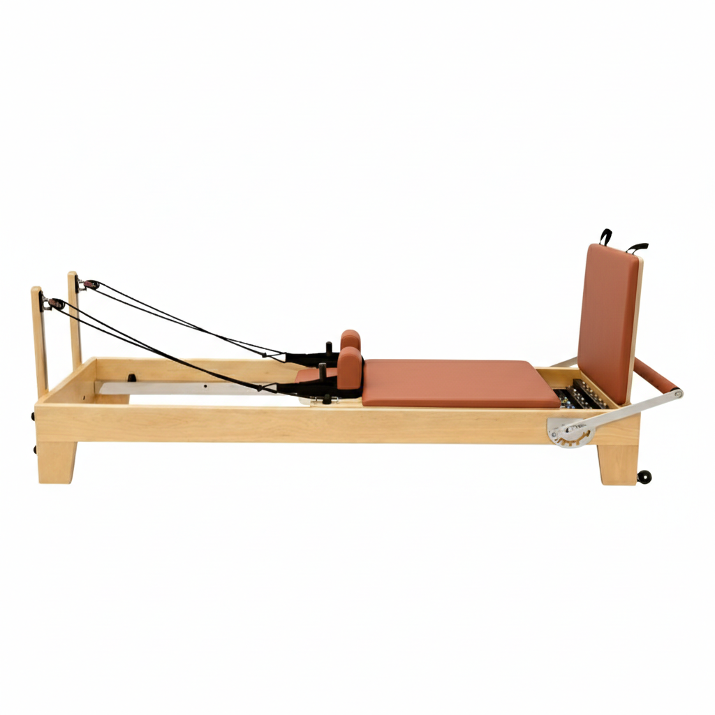 pilates reformer maple wood | harmonia blush pink