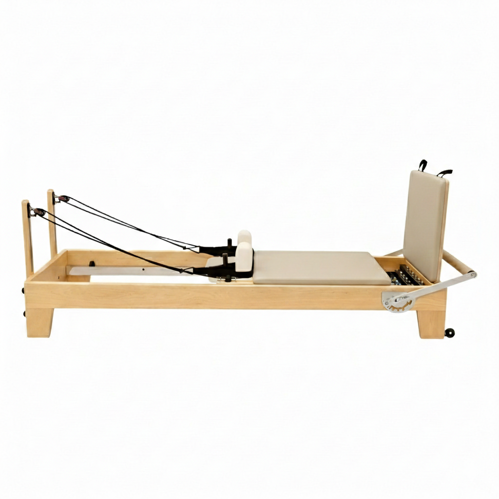 pilates reformer maple wood | harmonia blush pink