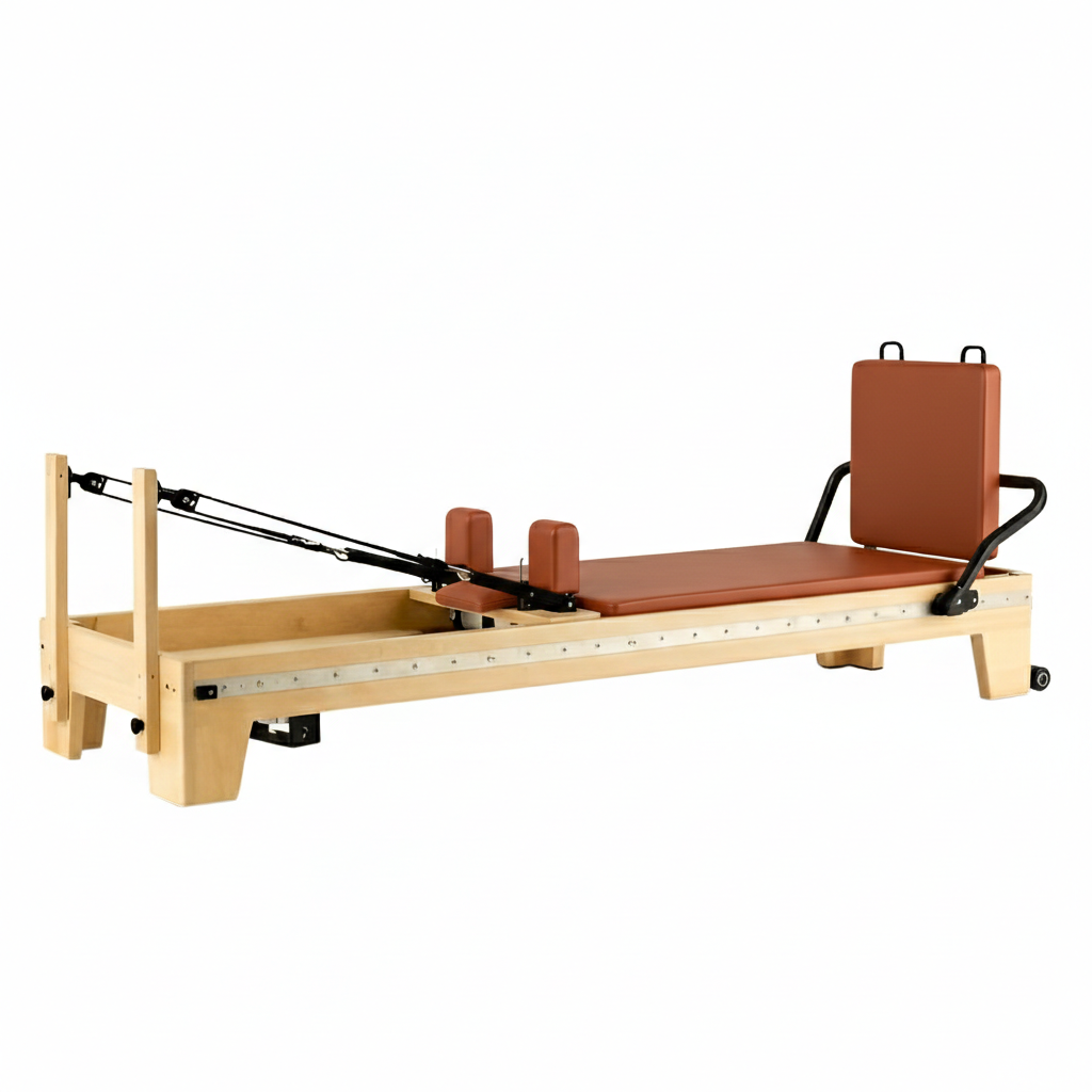 pilates reformer maple wood | signature blush pink