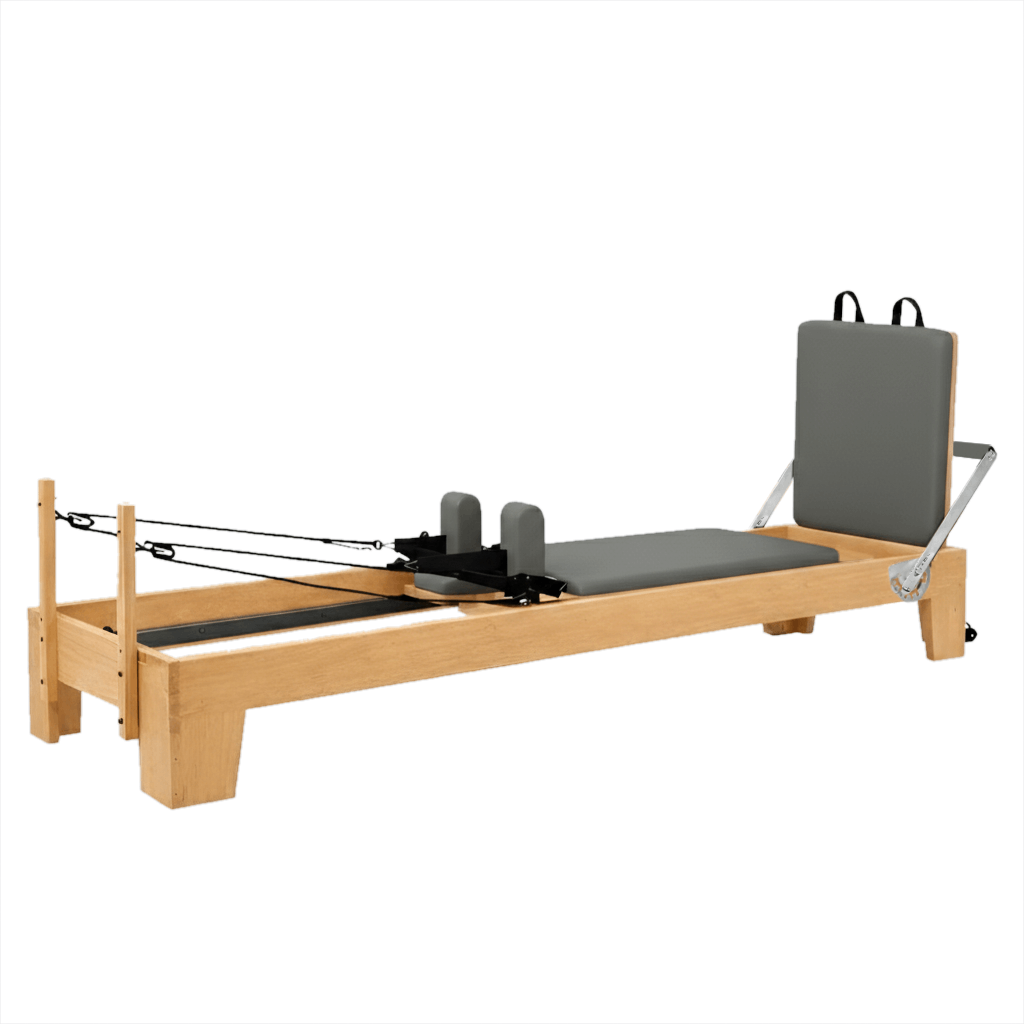 pilates reformer oak wood | essentia blush pink