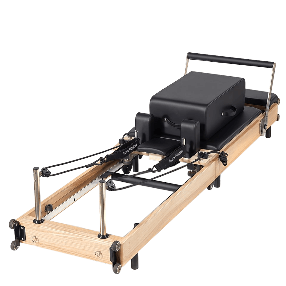 pilates reformer folding oak wood | essentia