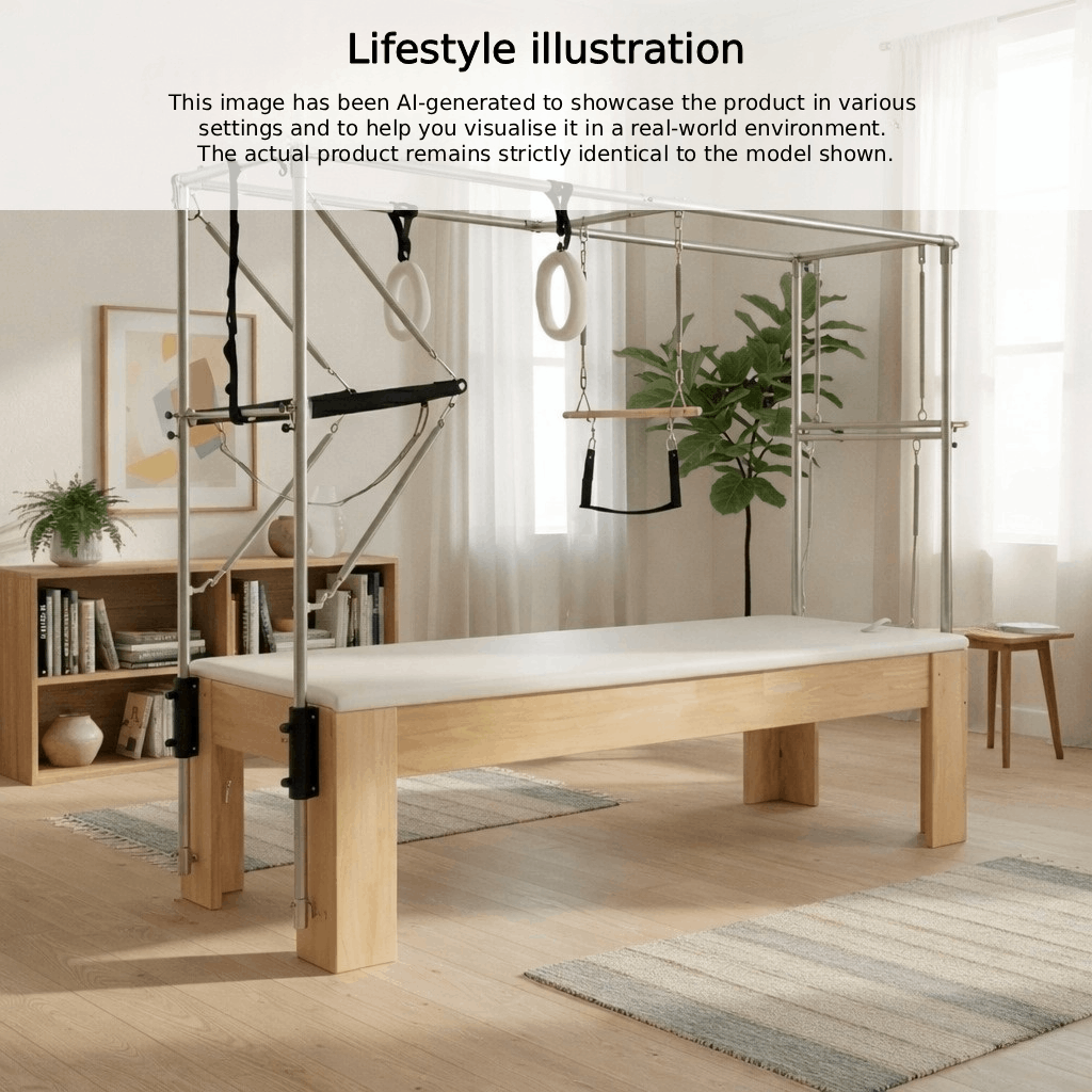 pilates cadillac with trapeze maple wood