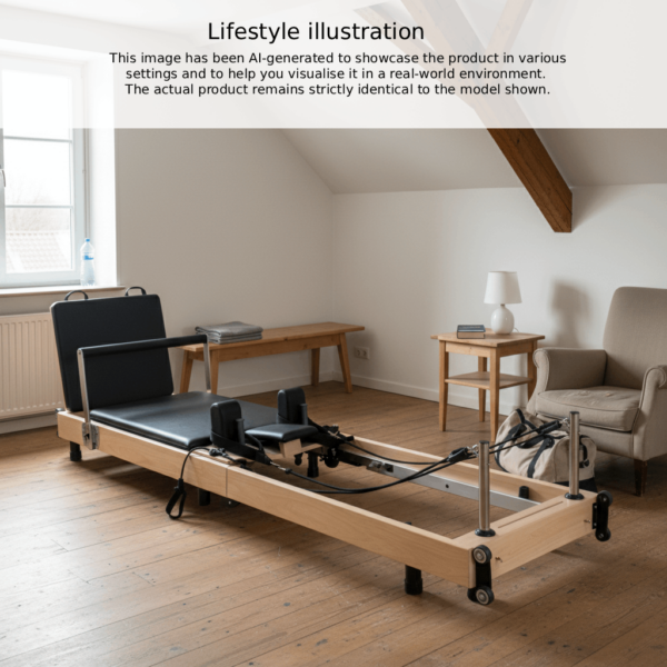 pilates reformer folding oak wood | essentia