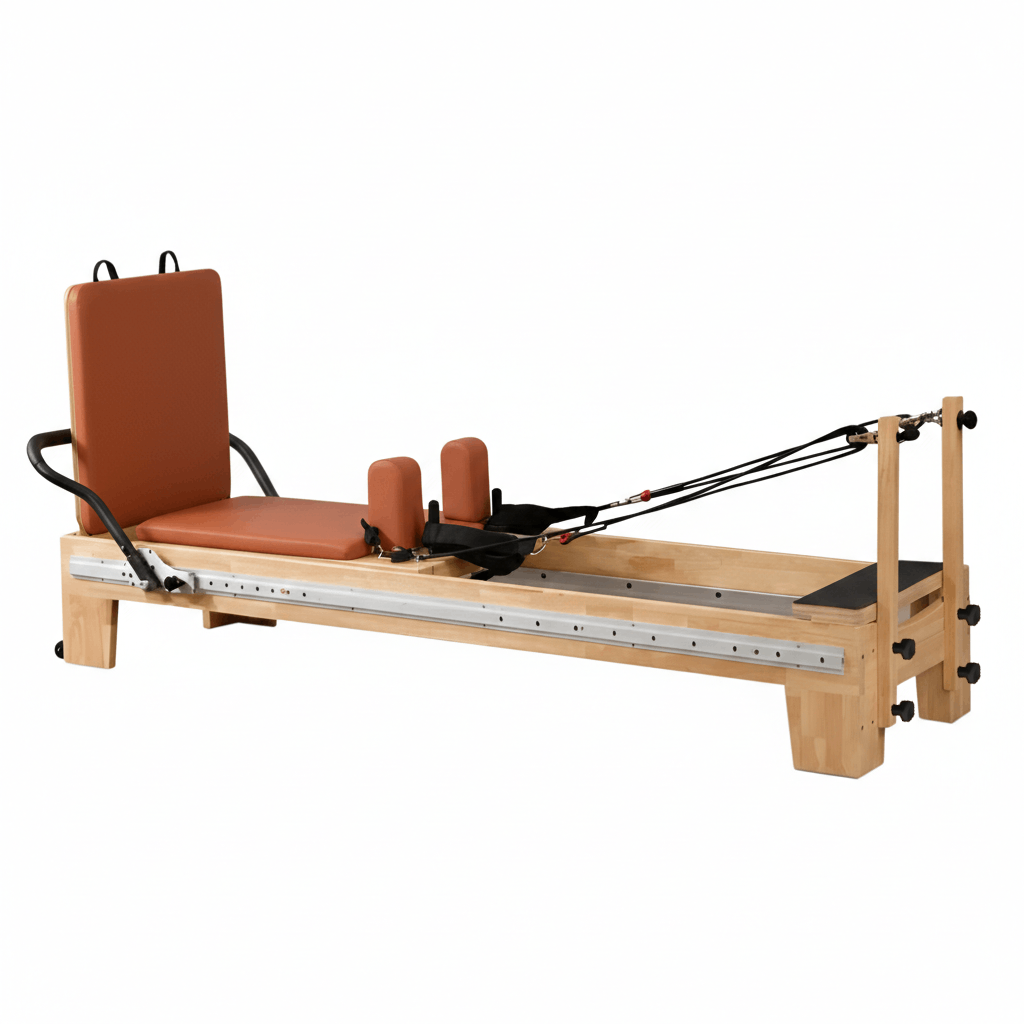 pilates reformer oak wood | harmonia blush pink