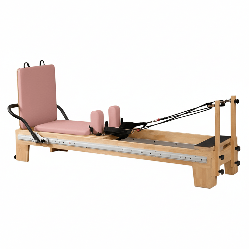 pilates reformer oak wood | harmonia blush pink
