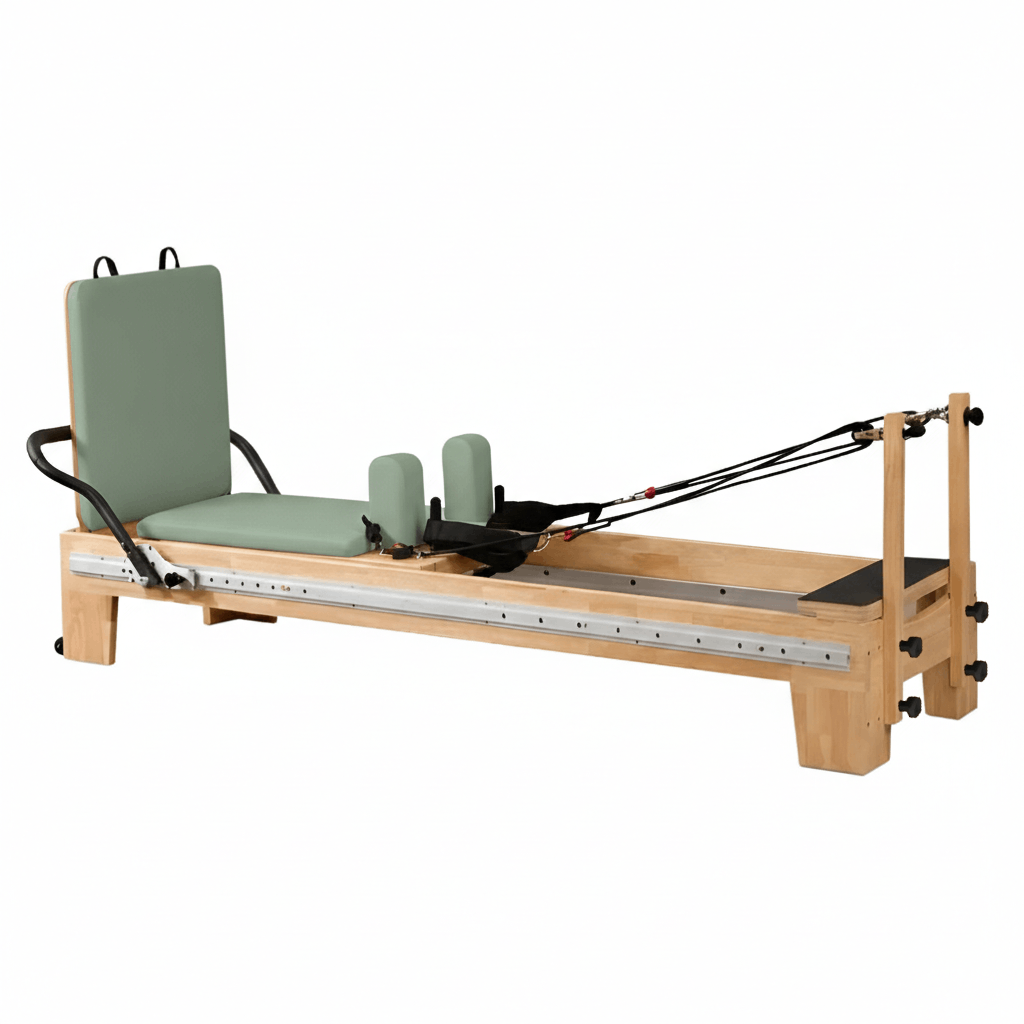 pilates reformer oak wood | harmonia blush pink